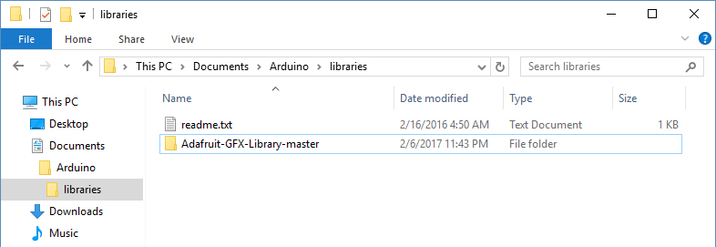 arduino library file location